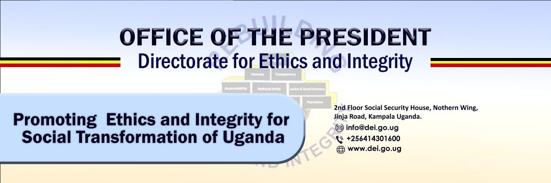 Directorate for Ethics and Integrity Uganda banner