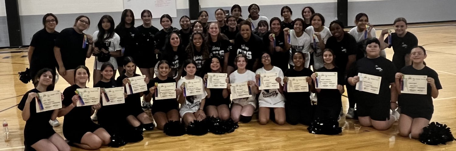 Clark Silver Pride Pep Squad banner