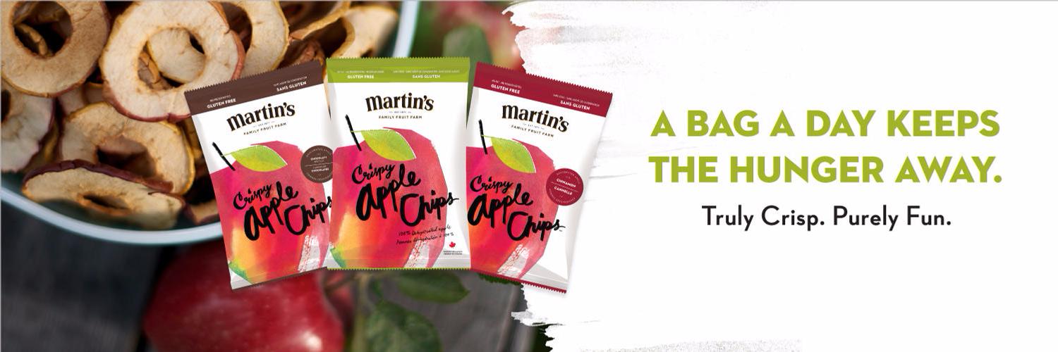 martin's fruit farm crispy apple chips