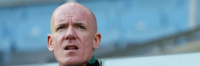 Referee Dermot Gallagher banner