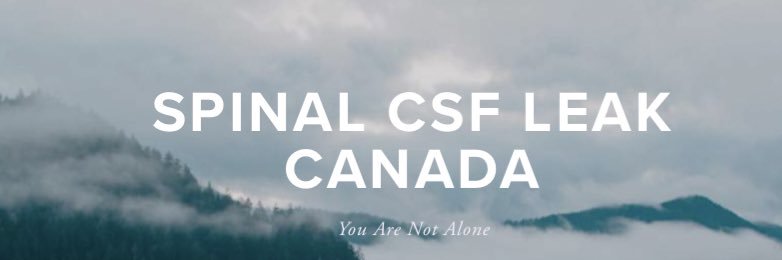 Spinal CSF Leak Canada Charitable Organization's banner