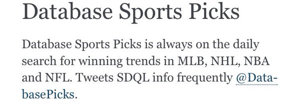 Database Sports Picks Profile Banner