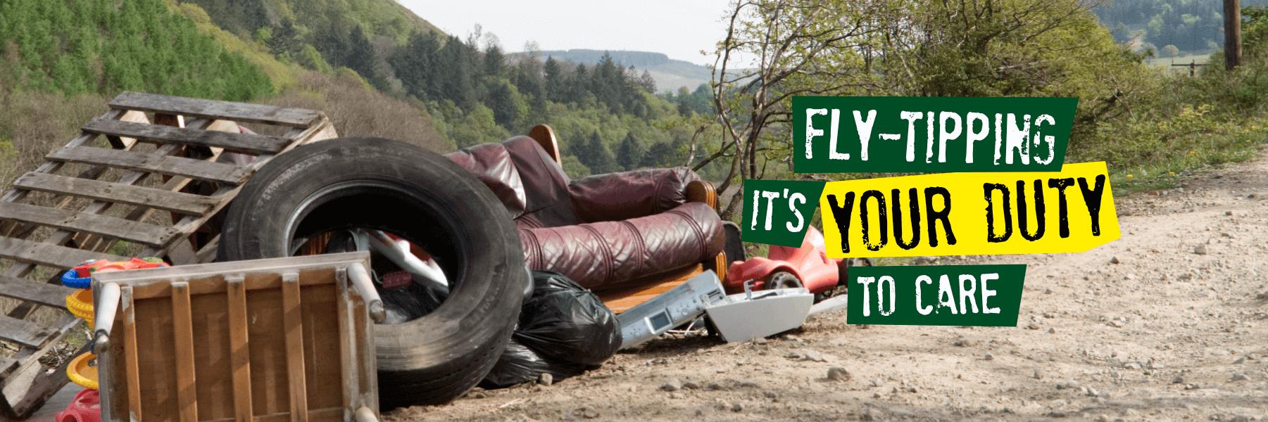 Taclo Tipio Cymru | Fly-tipping Action Wales banner