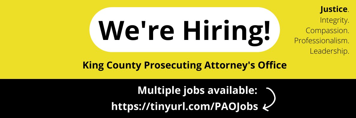 King County Prosecuting Attorney banner