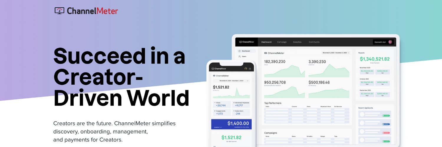ChannelMeter / Creator Pay / Creator.Cash banner