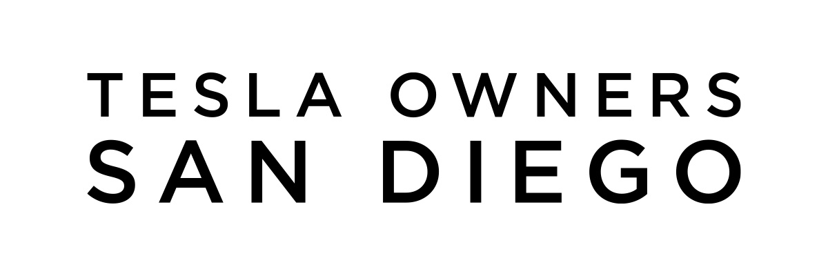 Tesla Owners Club of San Diego's banner