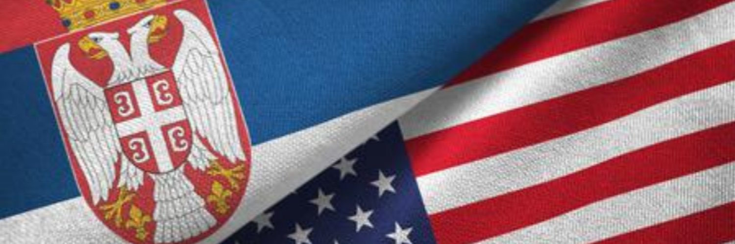 Serbia in USA's banner