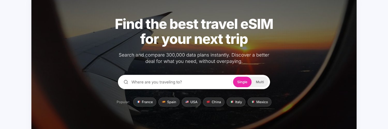 eSIMDB | Travel eSIM Search Made Easy banner