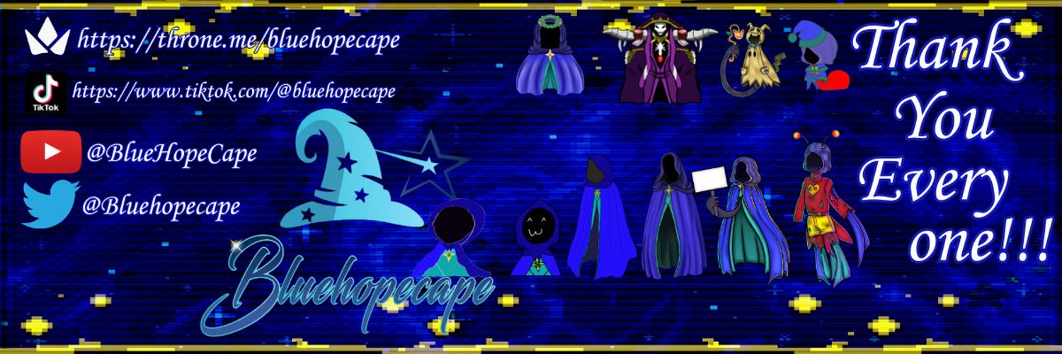 Bluehopecape PNG-envtuber Magical Cape Profile Banner
