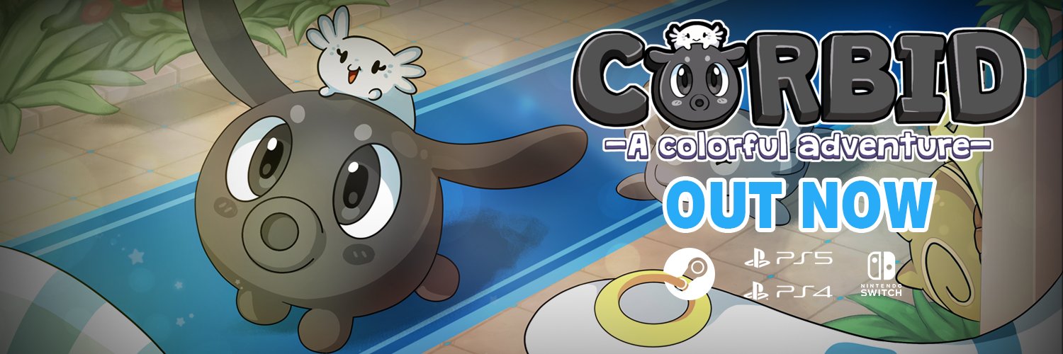 CorbidAdventure! Out now on Steam/PS4/PS5/SWITCH! banner