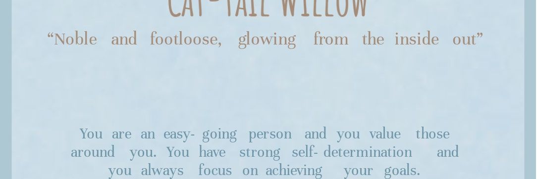 cat-tail willow banner