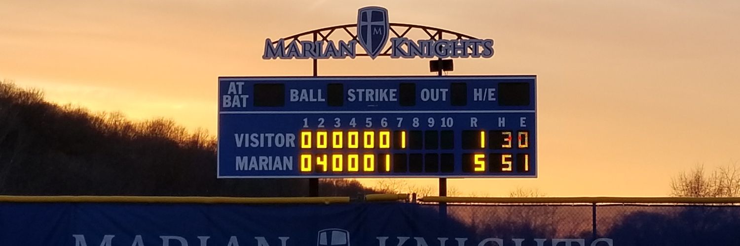 Marian Baseball banner