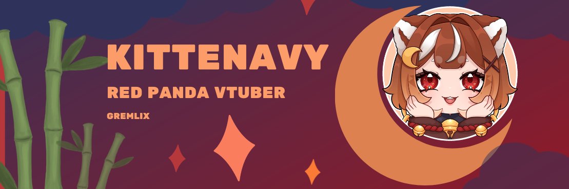 Kittenavy 🌙🎋 VTuber banner