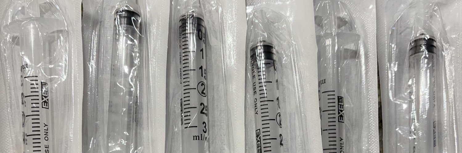 pmorie and the syringe power tower 💉⬆️⬆️💉 banner