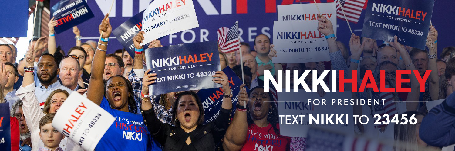 Nikki Haley's banner