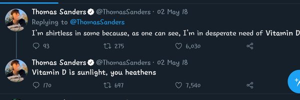 Thomas Sanders Shout-out Sunday's Profile Banner