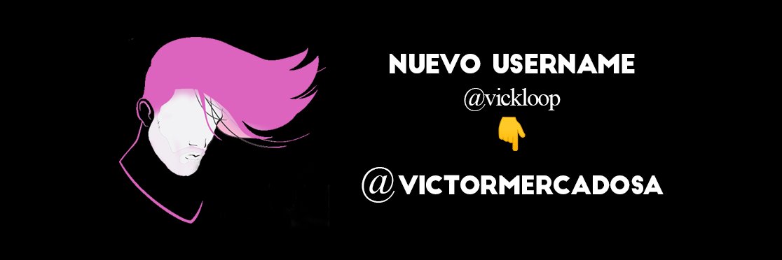 Twitter banner for @vickloop