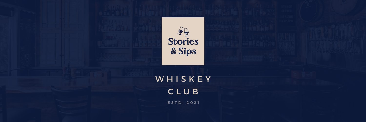 Stories & Sips Whiskey Club banner