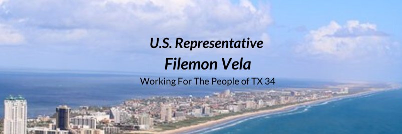 US Rep. Filemon Vela banner