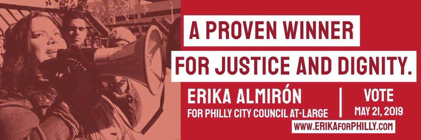 Erika Almirón For Philly City Council At-Large banner