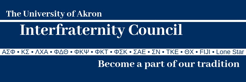 The University of Akron IFC banner