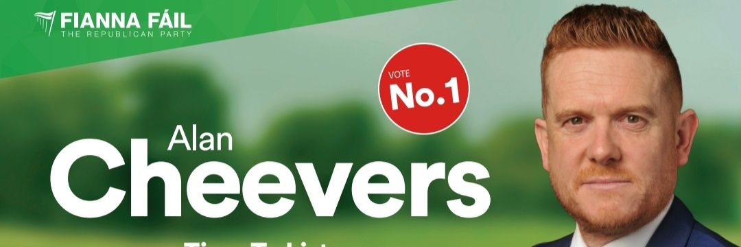 Cllr. Alan Cheevers Fianna Fáil banner