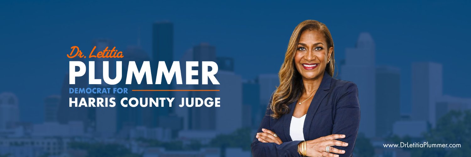 Letitia Plummer for Harris County Judge banner