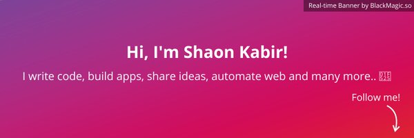 shaonkabir8 Profile Banner