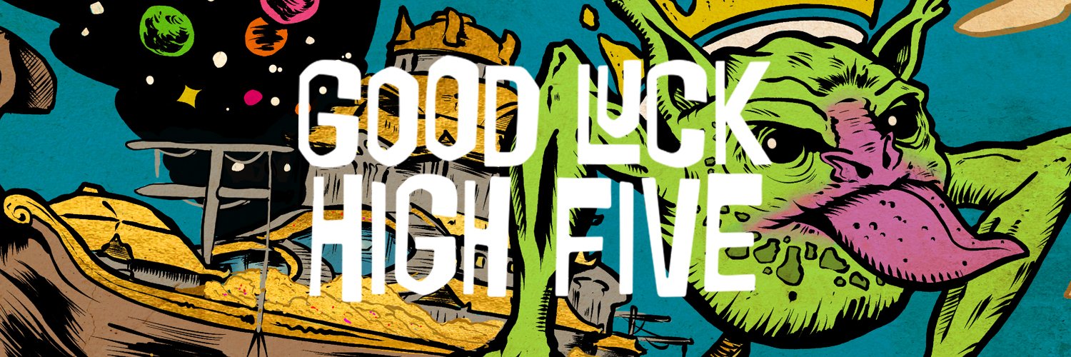 Good Luck High Five banner