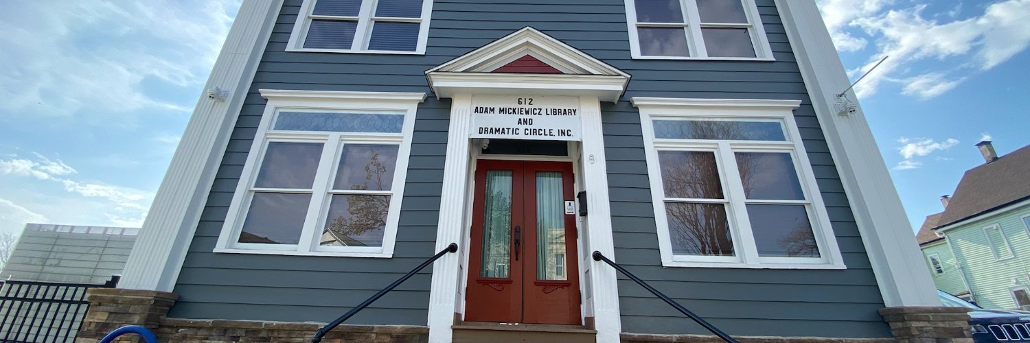 Adam Mickiewicz Library and Dramatic Circle Inc. banner