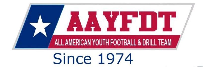 AAYFDT- All American Youth Football and Drill Team banner