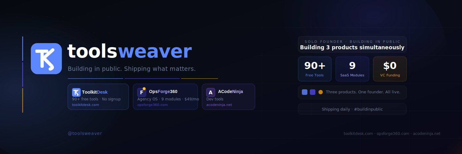 toolsweaver's profile banner image