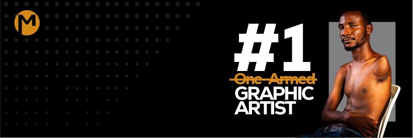 One-armed Graphic Artist 🎨 banner