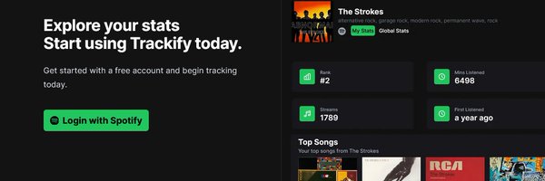 Trackify for Spotify Profile Banner