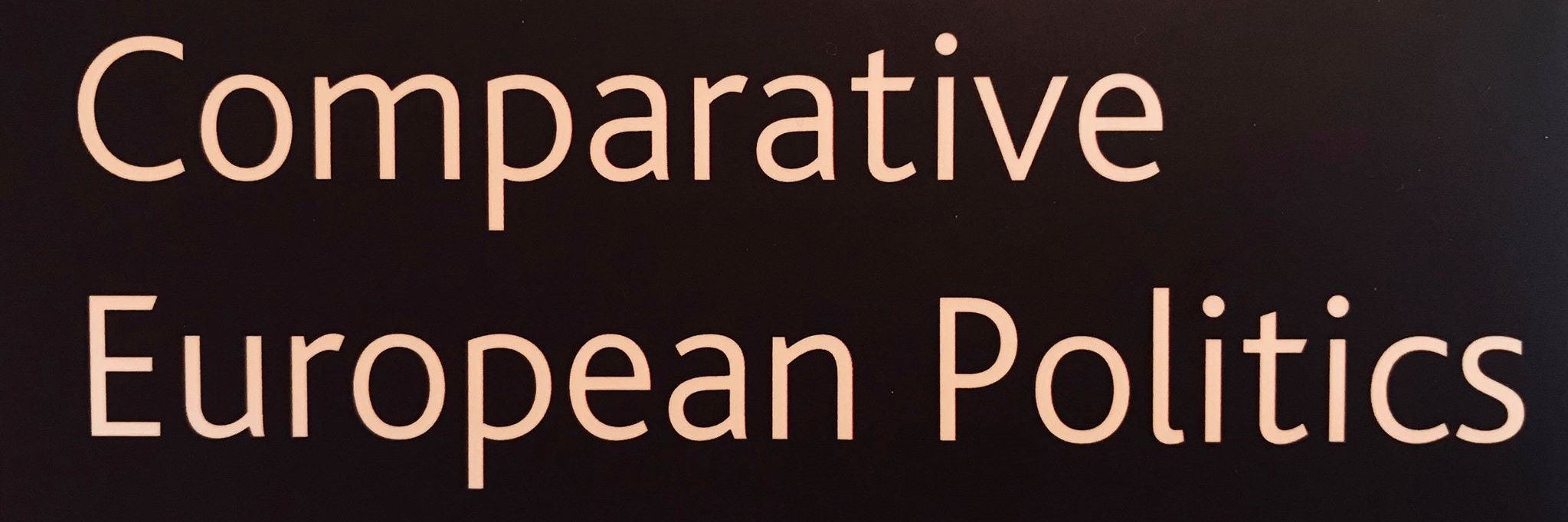 Comparative European Politics banner