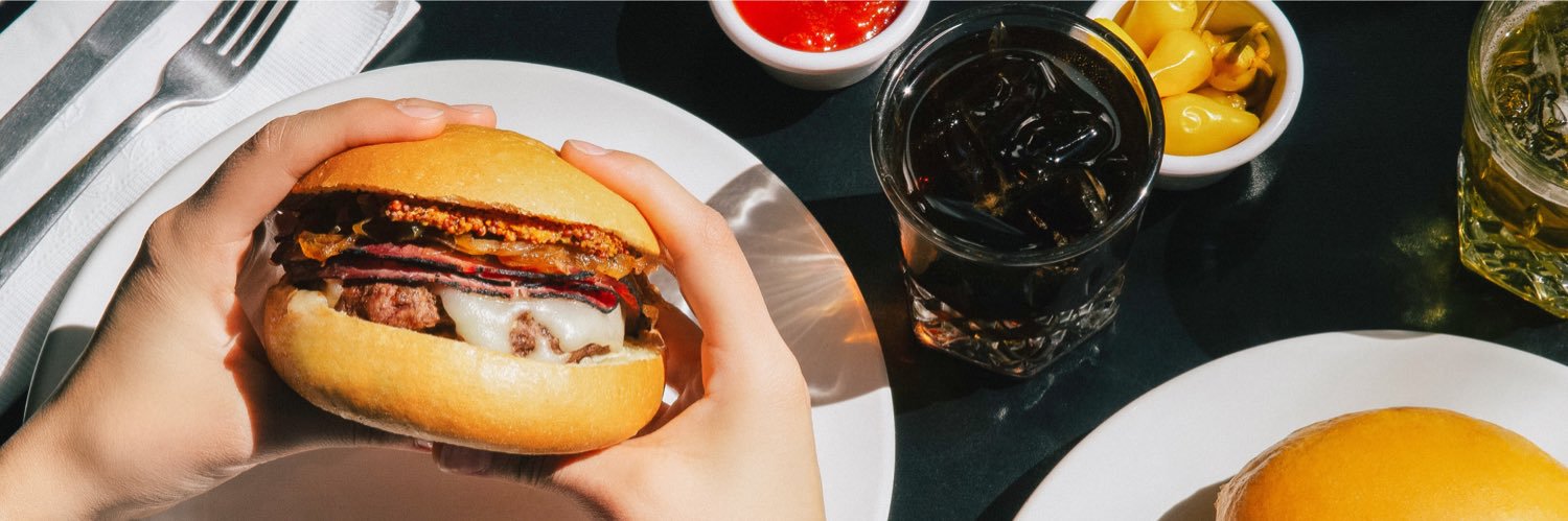 We Love Burgers* banner