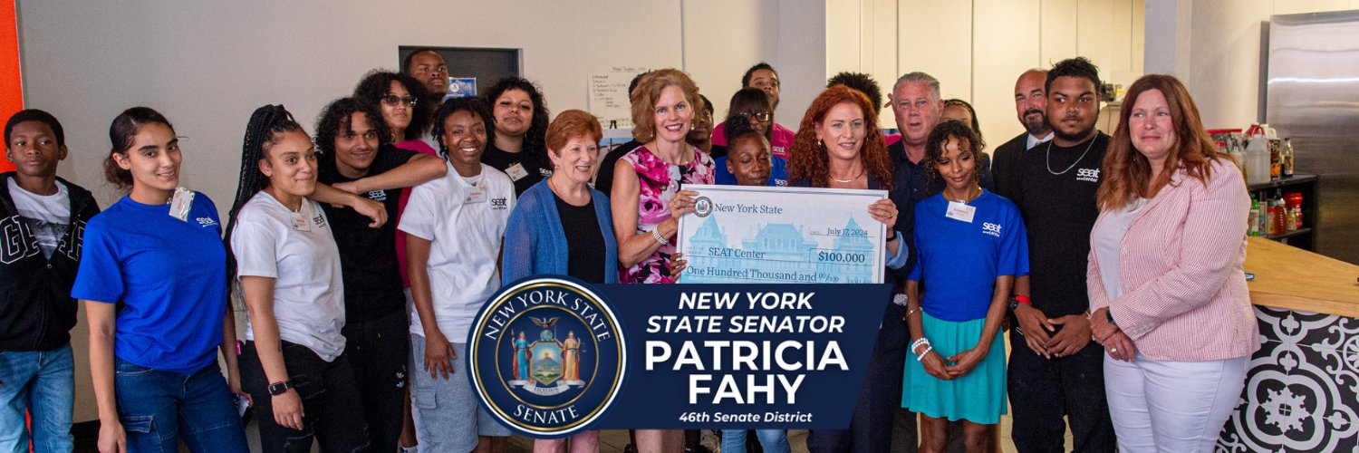 Senator Patricia Fahy's banner