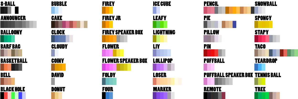 BFDI Color Swaps banner