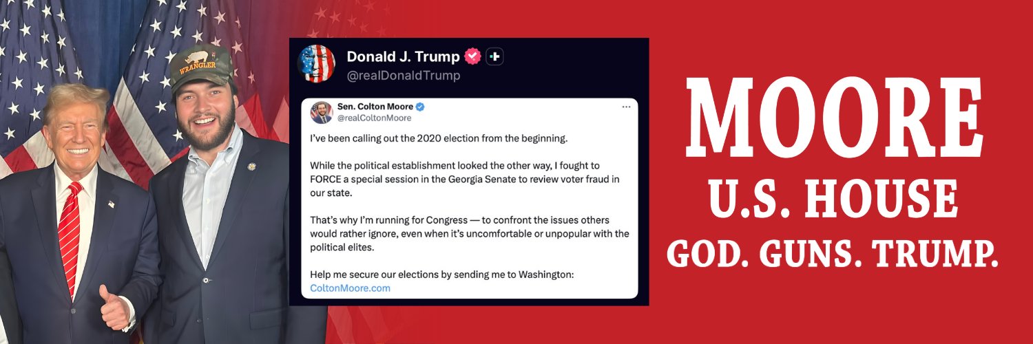 Sen. Colton Moore banner