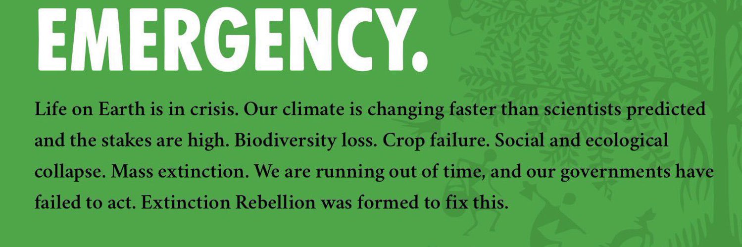 Extinction Rebellion Hackney 🚲🐝🌱 banner
