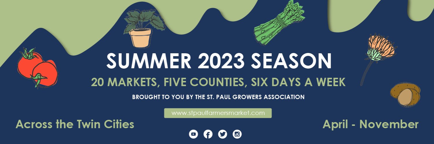 St Paul Farmers' Market | 20/6/5 we never close! banner