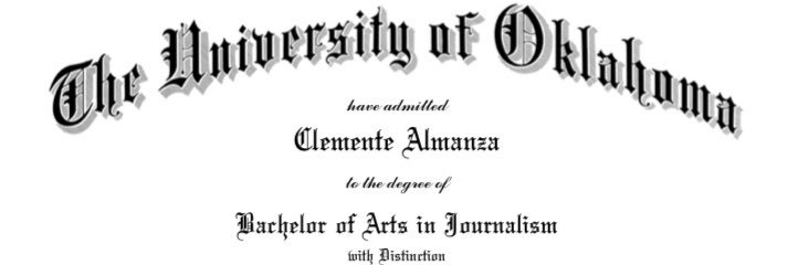 Clemente Almanza's banner