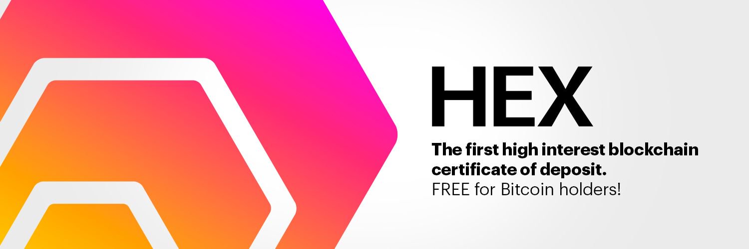 HEX.com 40% APY & 3866x price in 558 days!⬣🚀🌘 Profile Banner