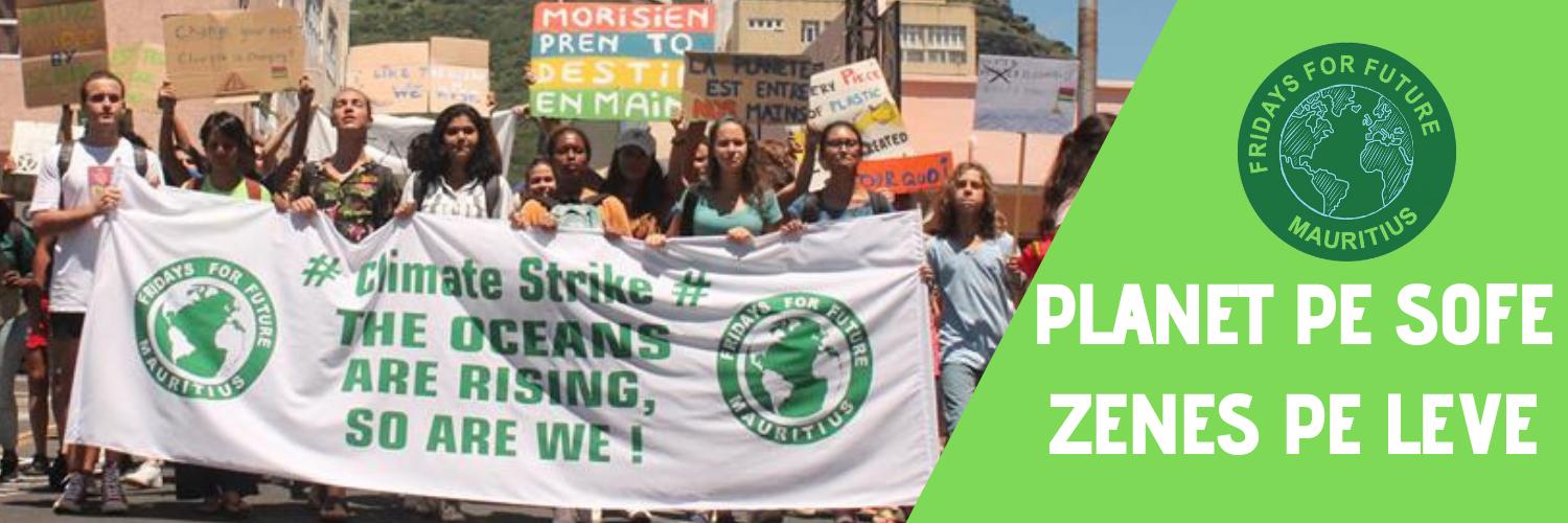 Fridays For Future Mauritius banner