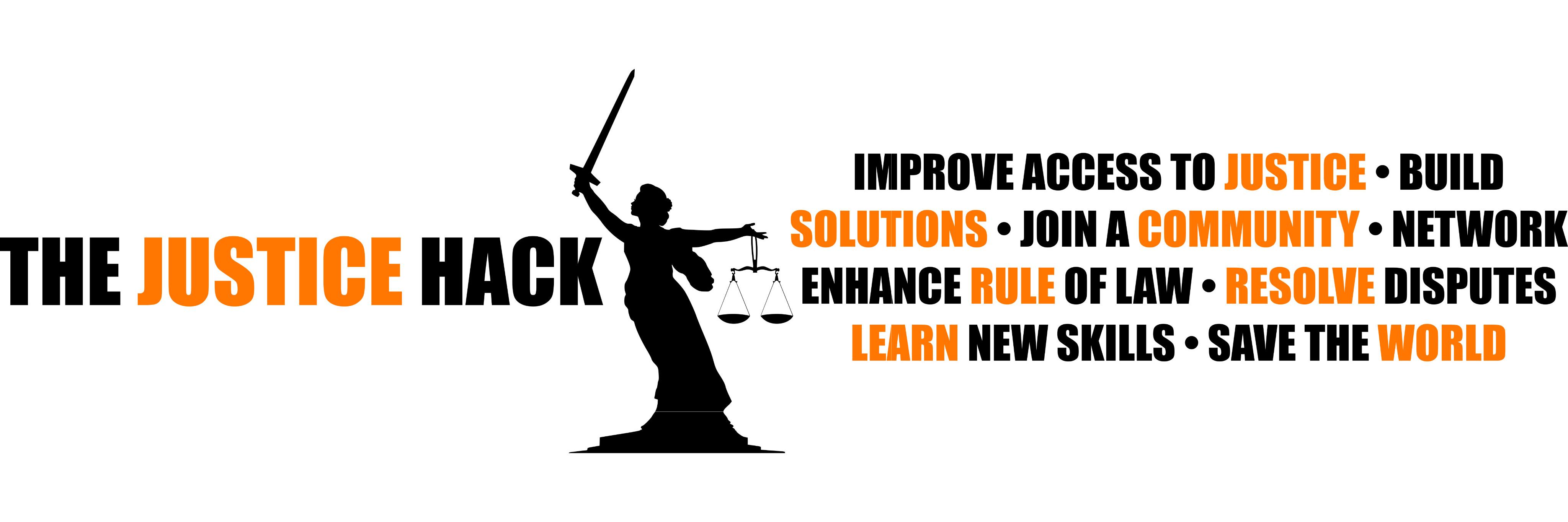 The Justice Hack banner