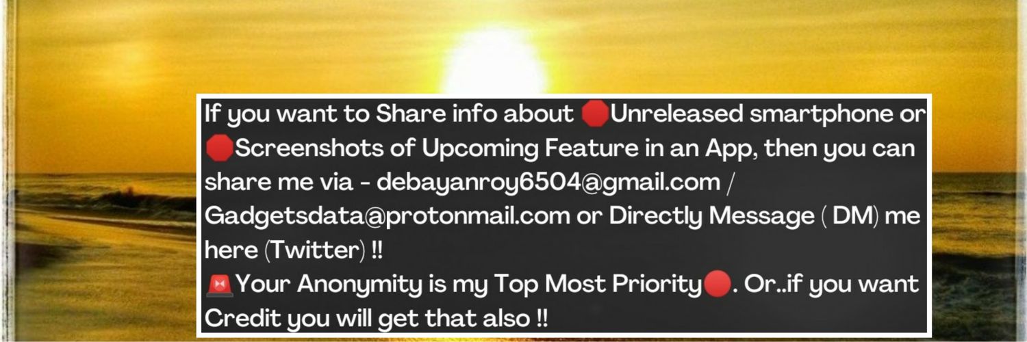 Debayan Roy (Gadgetsdata)'s banner