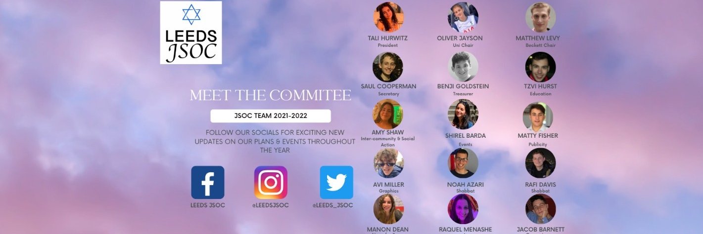Leeds Universities Jewish Society (JSoc) banner