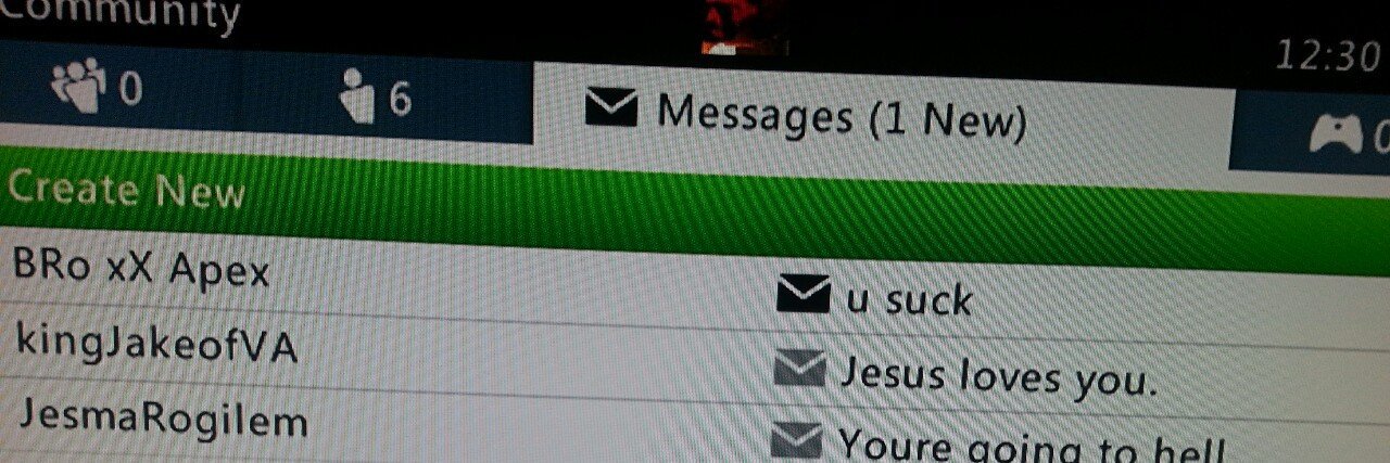 no context xbox live messages banner