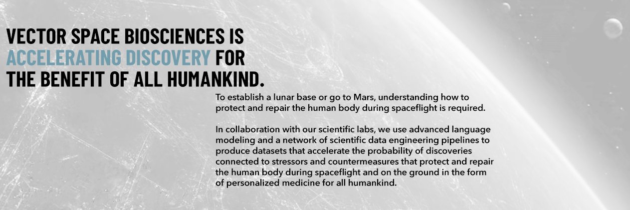 VECTOR SPACE BIOSCIENCES - Accelerating Discovery banner