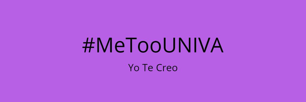 #MeTooUNIVA banner